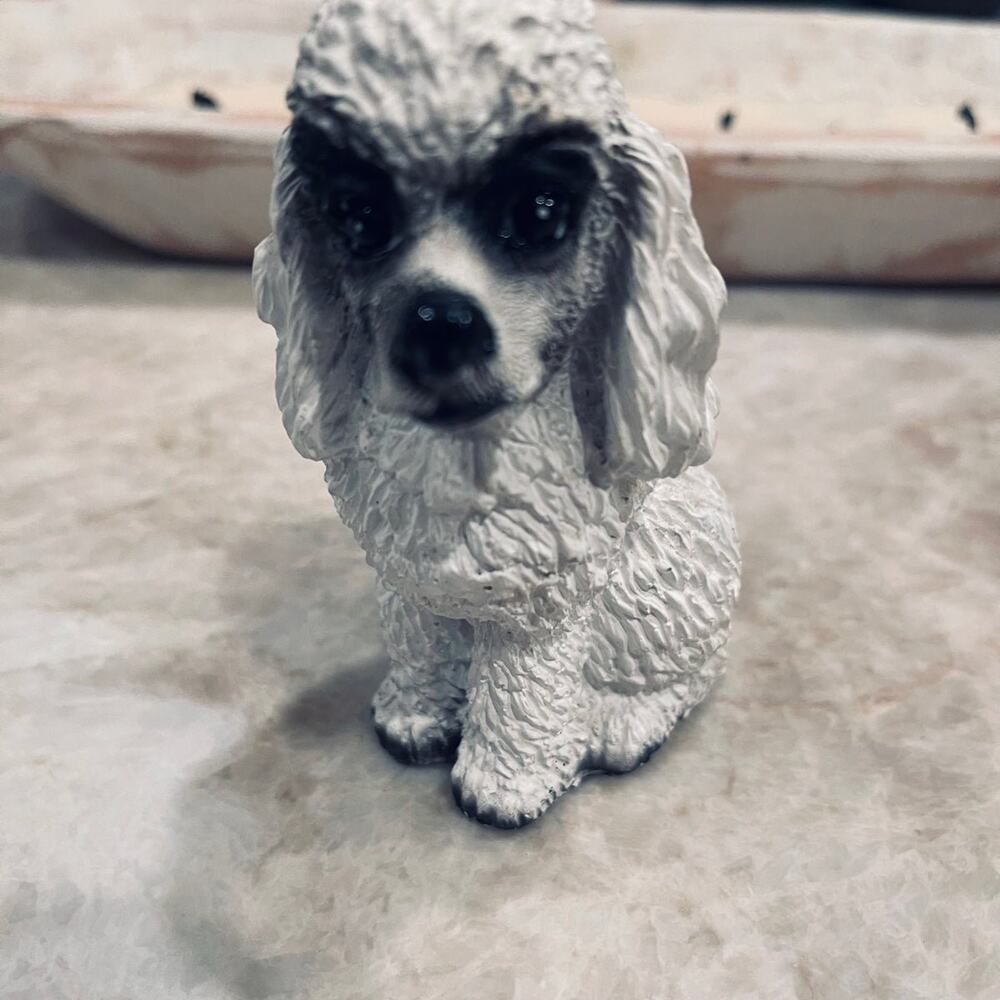 Poodle Figurine resin 4-1/4” dog